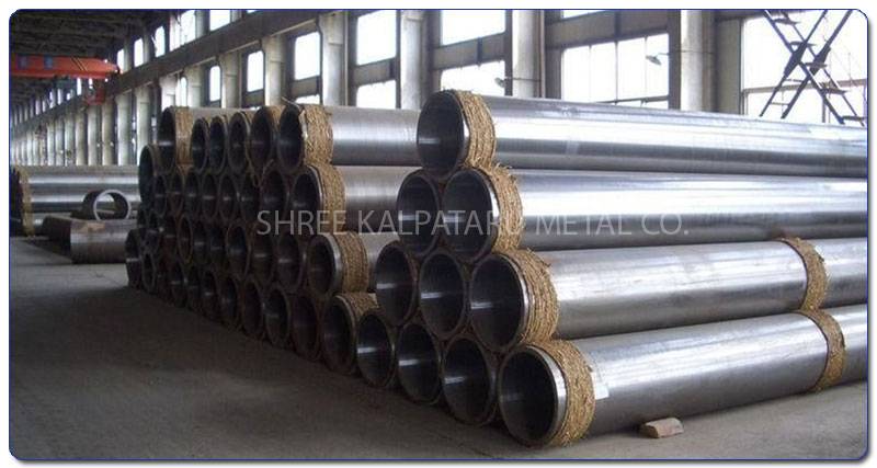 Original Photograph Of Stainless Steel 317L EFW Tubes At Our Warehouse Mumbai, India