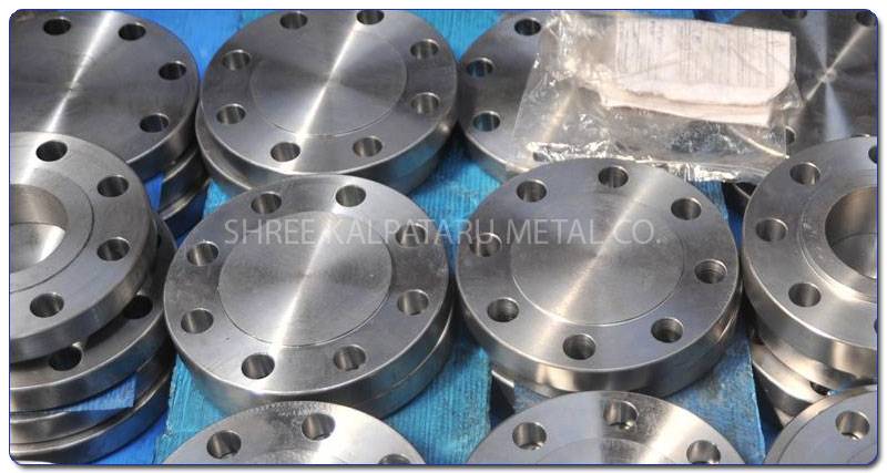 Original Photograph Of Stainless Steel 317L Blind Flanges At Our Warehouse Mumbai, India