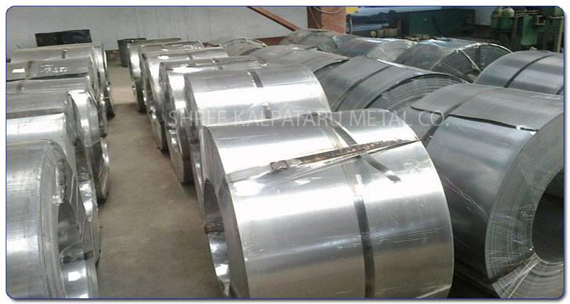 Original Photograph Of Stainless Steel 317L coils At Our Warehouse Mumbai, India