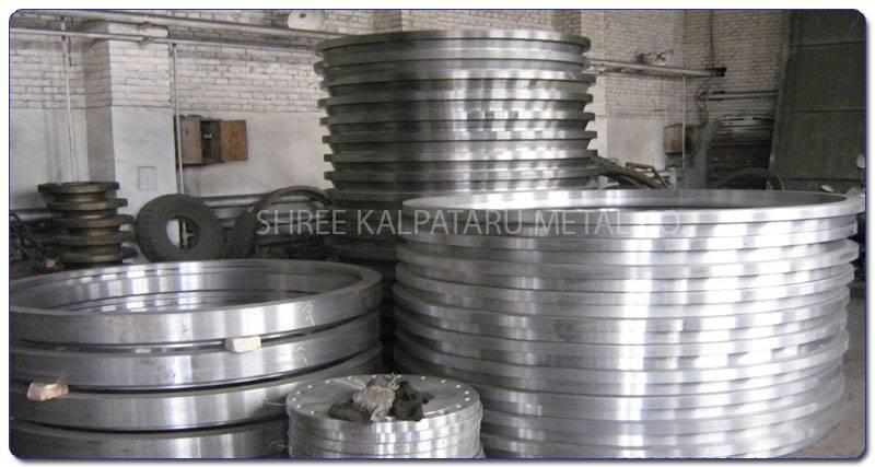 Original Photograph Of Stainless Steel 317L Rings At Our Warehouse Mumbai, India