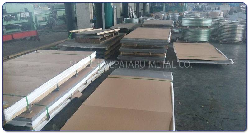 Original Photograph Of Stainless Steel 317L Sheet At Our Warehouse Mumbai, India