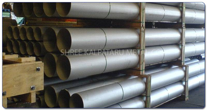 Original Photograph Of Stainless Steel 317L Seamless Tubes At Our Warehouse Mumbai, India