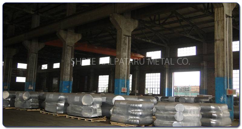 Original Photograph Of Stainless Steel 317L Buttweld Pipe fittings At Our Warehouse Mumbai, India