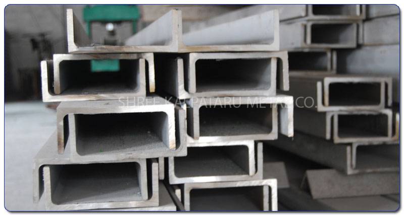 Original Photograph Of Stainless Steel 317L Channel At Our Warehouse Mumbai, India