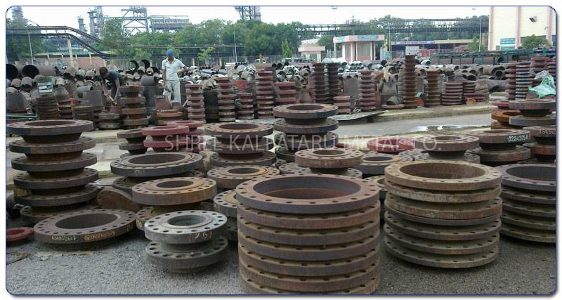 Original Photograph Of Stainless Steel 317L Flanges At Our Warehouse Mumbai, India